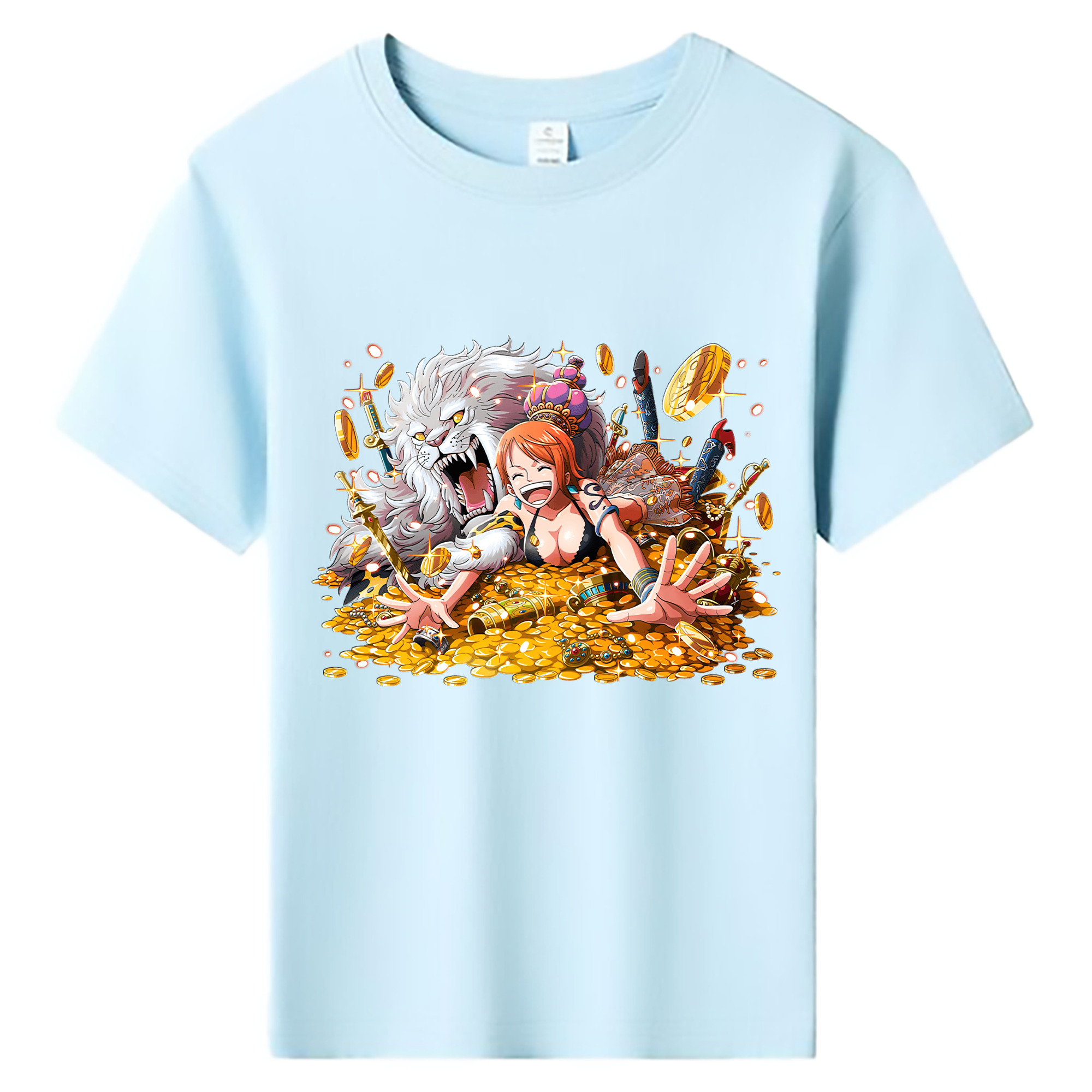（画像用） ワンピース ナミ ONE PIECE Nami 綿100％キッズTシャツ（フロントプリント）